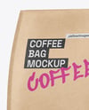 Kraft Coffee Bag Mockup – Half Side View