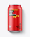 330ml Matte Drink Can Mockup