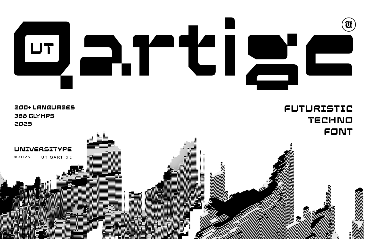 UT Qartige - A Techno-futurisic Font