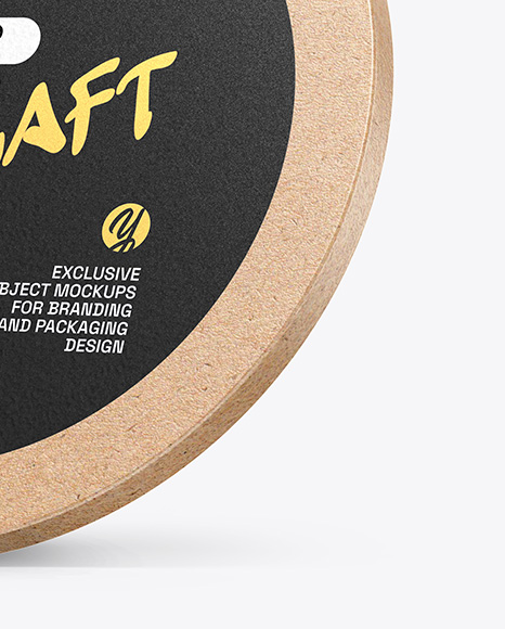 Kraft Beverage Coaster Mockup