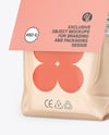 Glossy Package with Paper Label Mockup
