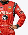 Man Wearing Full Racing Kit Mockup