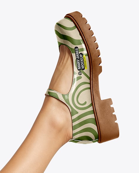 Mary Janes on Woman's Legs Mockup