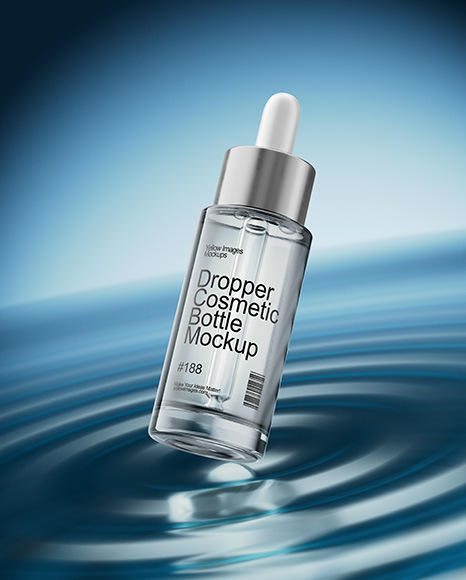 Clear Dropper Bottle Mockup - Glass bottle mockup