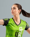 Woman Wearing Badminton Uniform Mockup