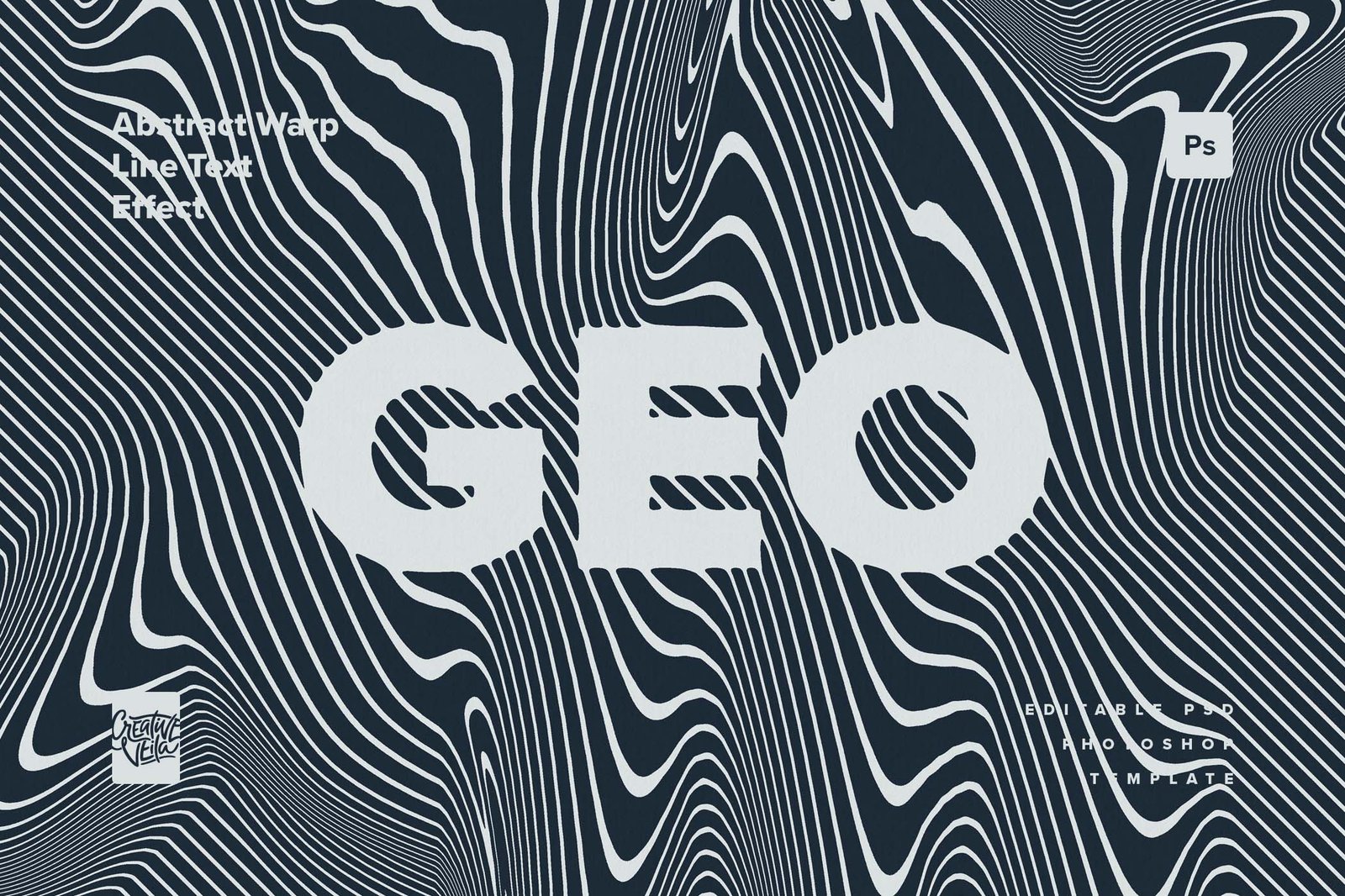 Abstract Warp Line Text Effects