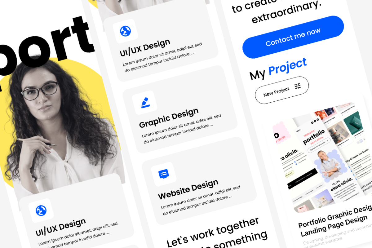 Modern Portfolio Landing Page for Graphic Designers