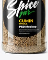 Plastic Spice Jar with Whole Cumin Mockup