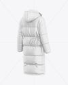 Men's Long Down Jacket Mockup - Back Half Side View