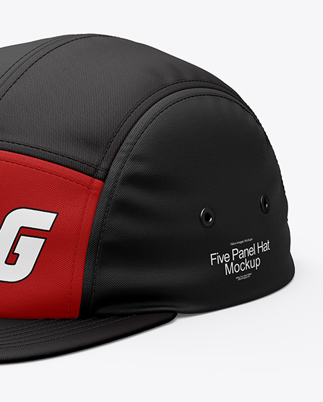 Five Panel Cap Mockup - Half Side View