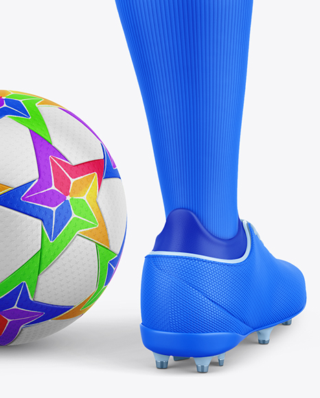 Training Short Sleeve Full Soccer Kit Mockup - Back View