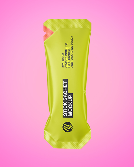 Matte Stick Sachet Mockup
