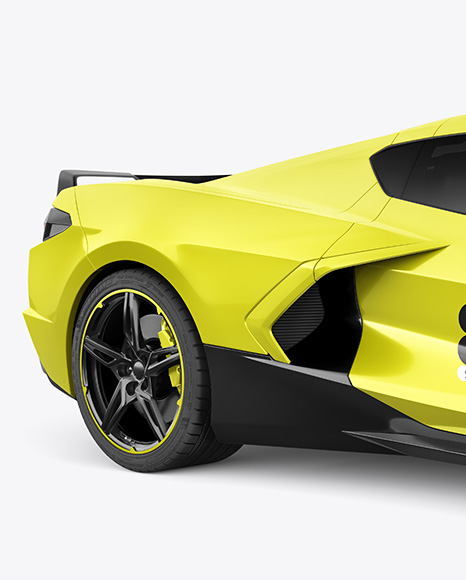 Sport Car Mockup - Front Half Side View