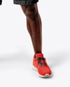 Black Male UFC Fighter Wearing T-Shirt & Shorts Mockup