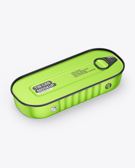 Oval Tin Can Mockup