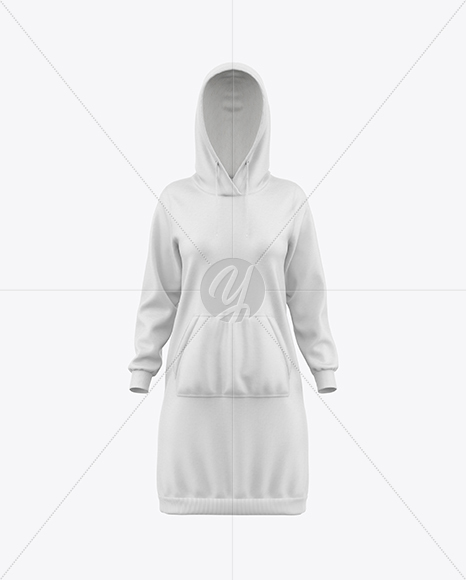 Women Cotton Hoodie Dress Mockup