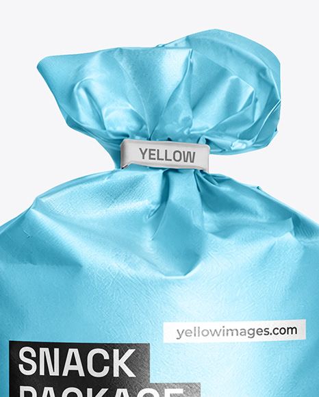 Matte Metallic Round Snack Package Mockup