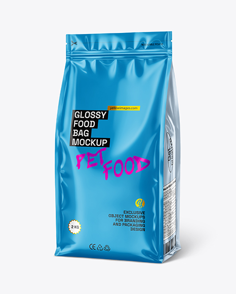 Glossy Food Bag Mockup