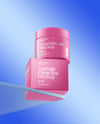 Matte Cosmetic Jars with Paper Box on the Glass Mockup