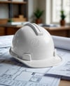 Hard Hat on the Table Mockup
