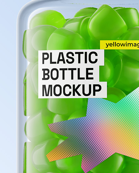 300сс PET Bottle with Gummies Mockup