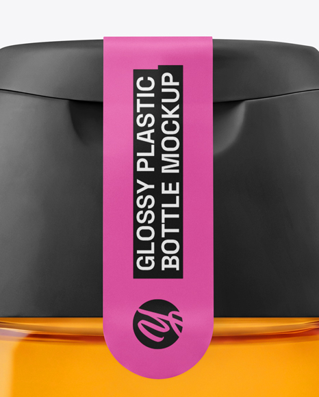 Plastic Bottle with Syrup Mockup