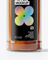 Clear Glass Jar with Chili Powder Mockup