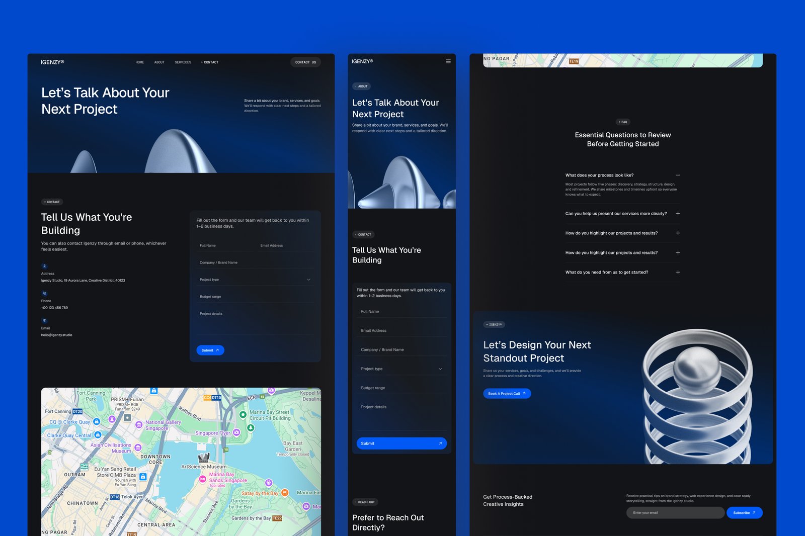 Igenzy – Creative Agency Website UI Figma Template