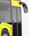 City Bus Mockup - Back Half Side View