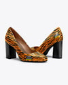 Pair of Block Heel Pumps Mockup