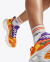 Running Shoes on Women's Leg Mockup