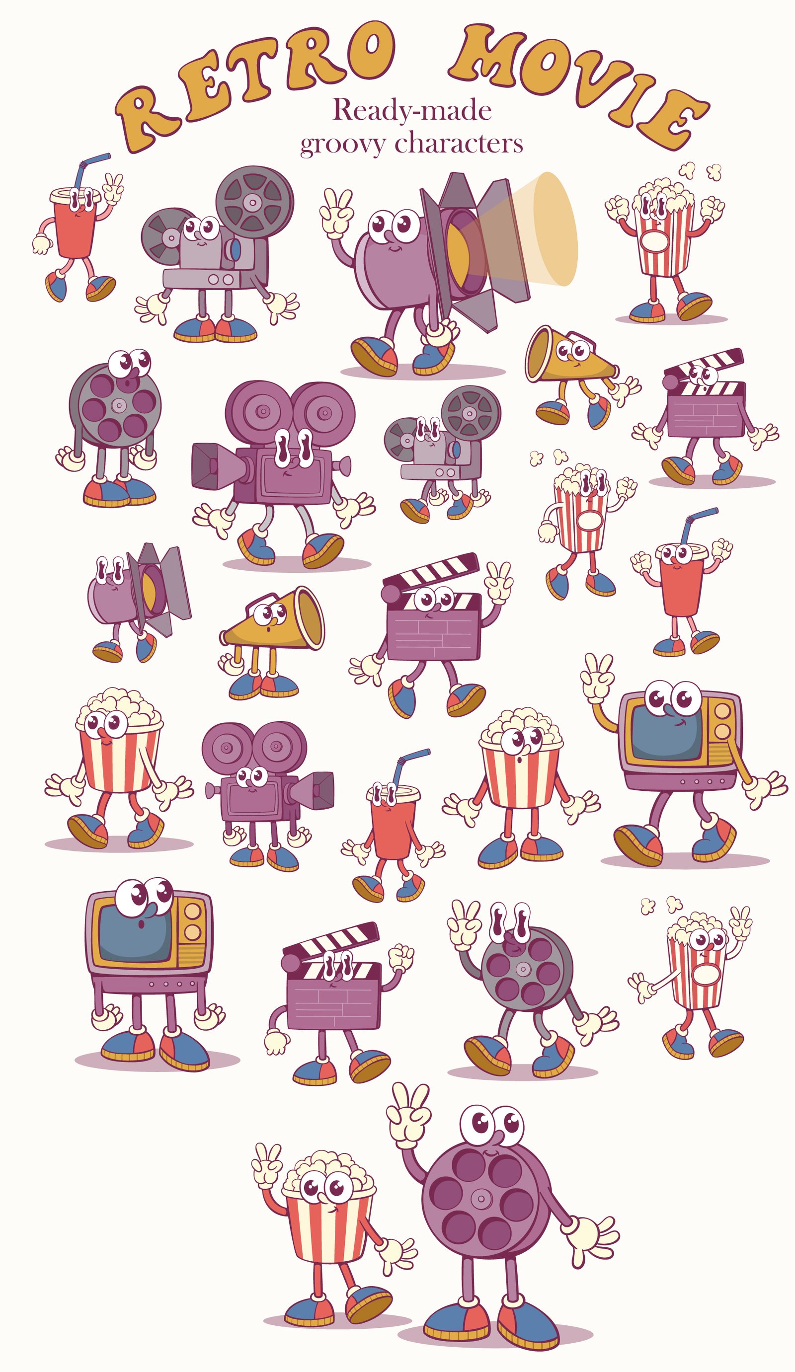 Retro Movie Mascot Creation Kit