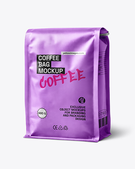 Metallic Coffee Bag Mockup