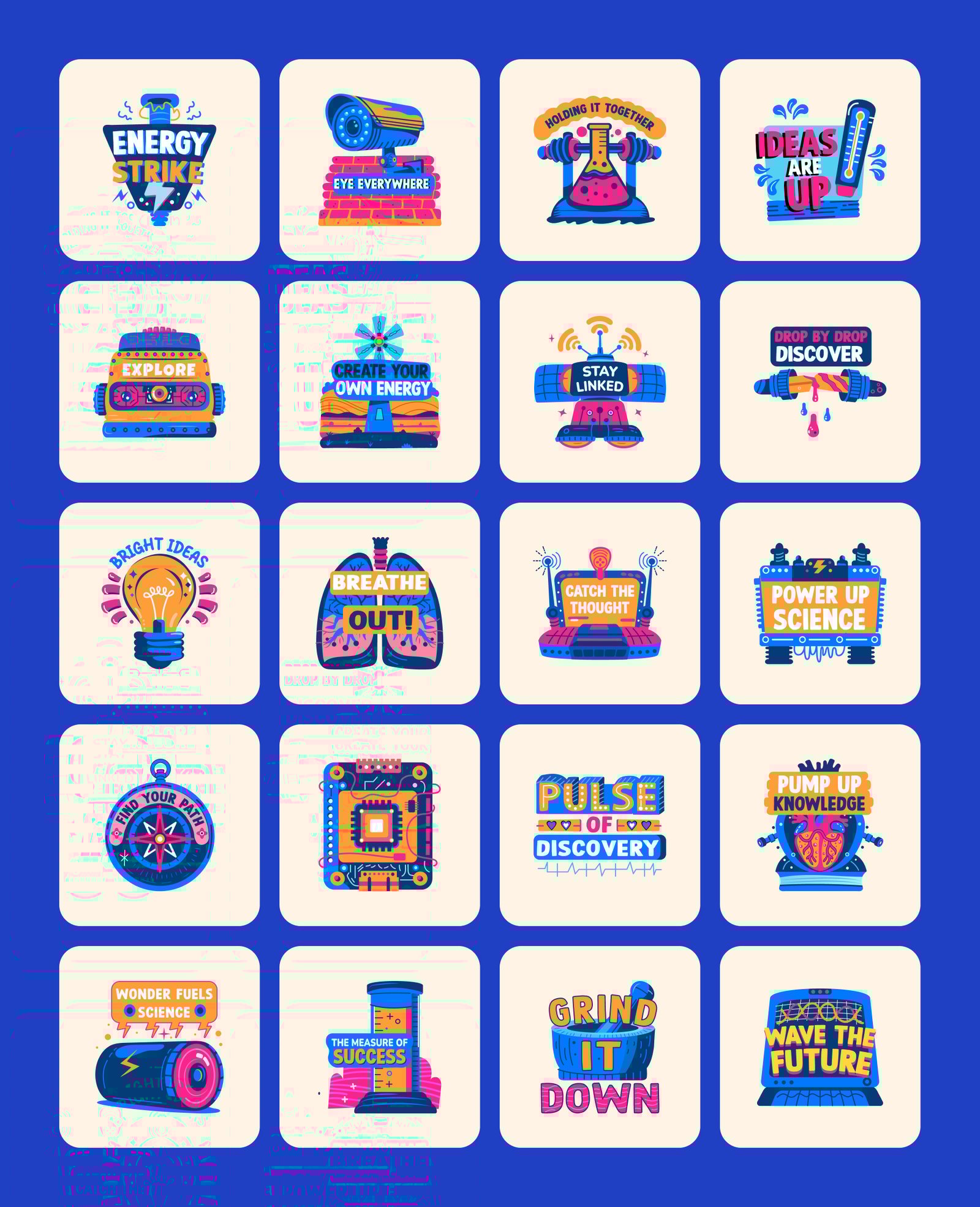Science Stickers Set