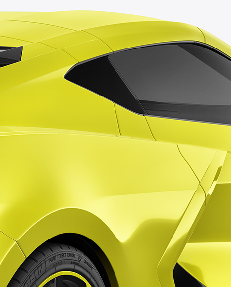 Sport Car Mockup - Back View