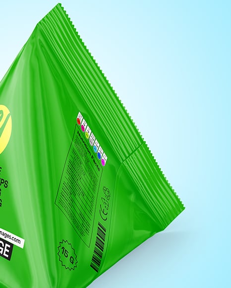 Glossy Triangular Package Mockup