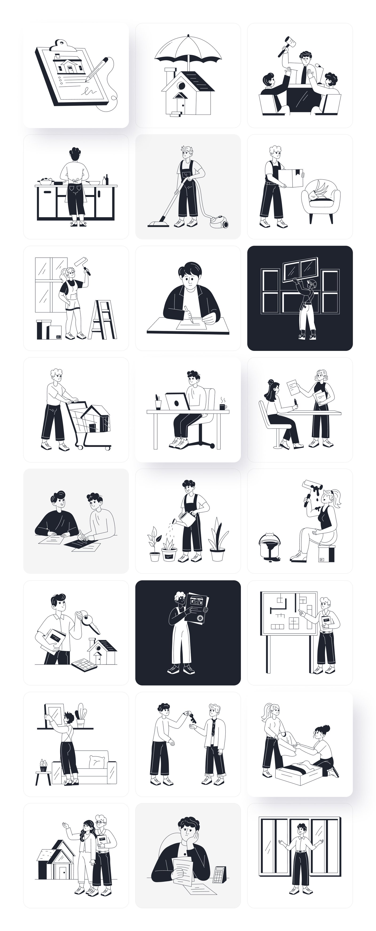 Home Owner Illustration Set