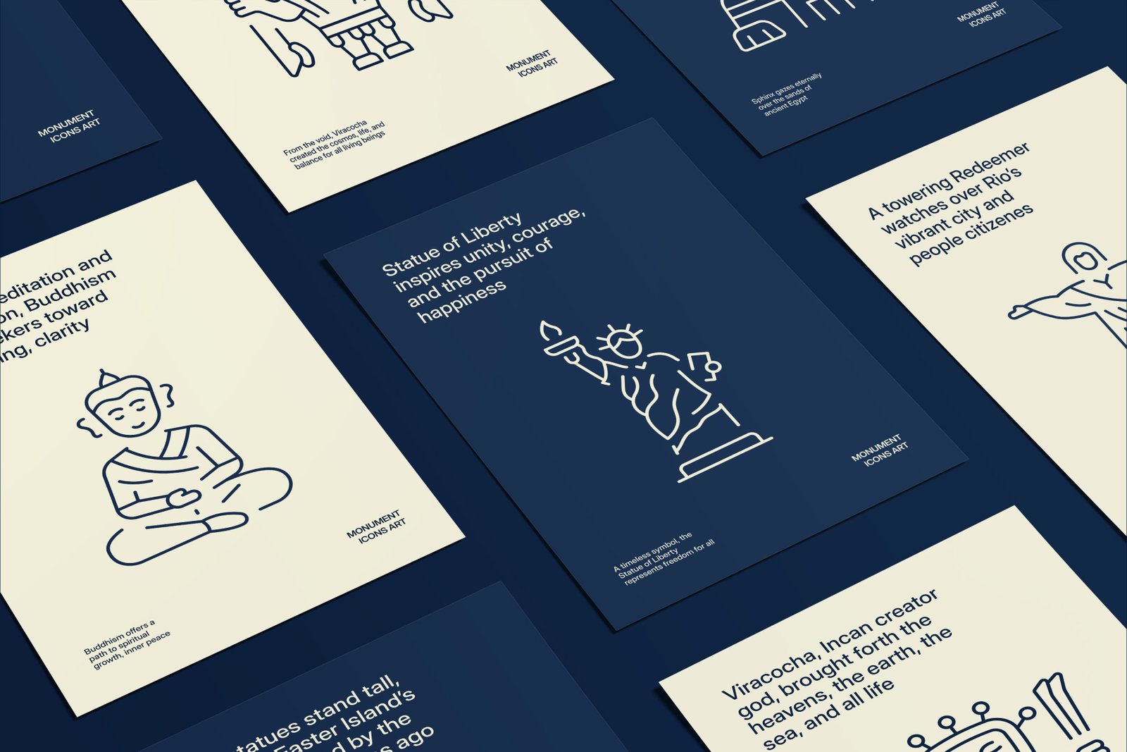 Monument Icon Art Set