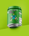 Aluminium Can With Matte Finish Mockup