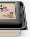 Glossy Plastic Food Container Mockup