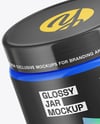 Glossy Plastic Jar Mockup