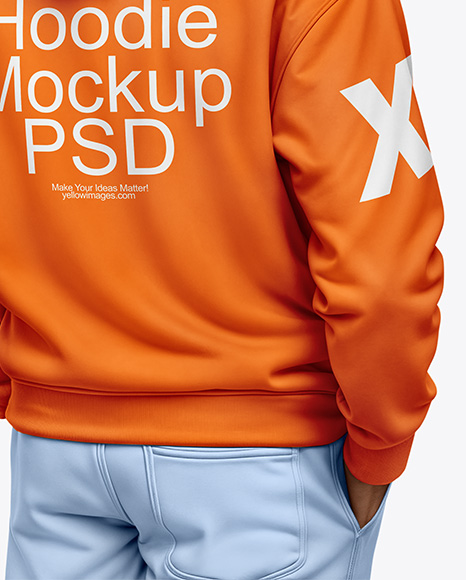 Black Man Wearing a Hoodie and Sunglasses Mockup