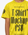 Boy Wearing T-shirt and Ripped Jeans Mockup