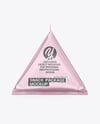 Matte Metallic Triangular Package Mockup