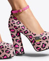 Platform Heels on Woman's Legs Mockup