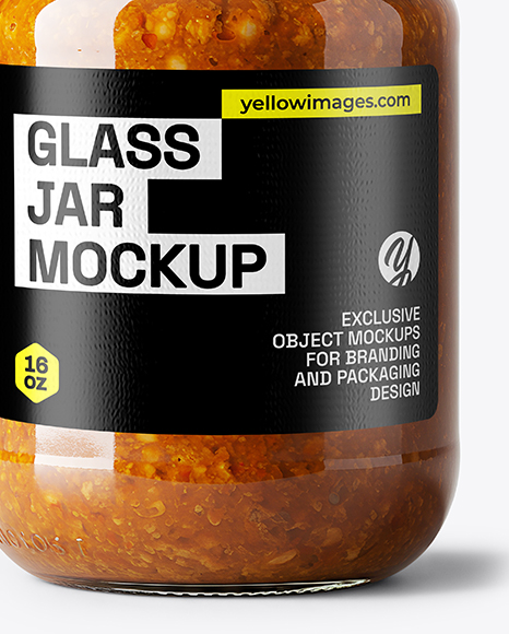 Glass Jar with Meat Ragu Mockup