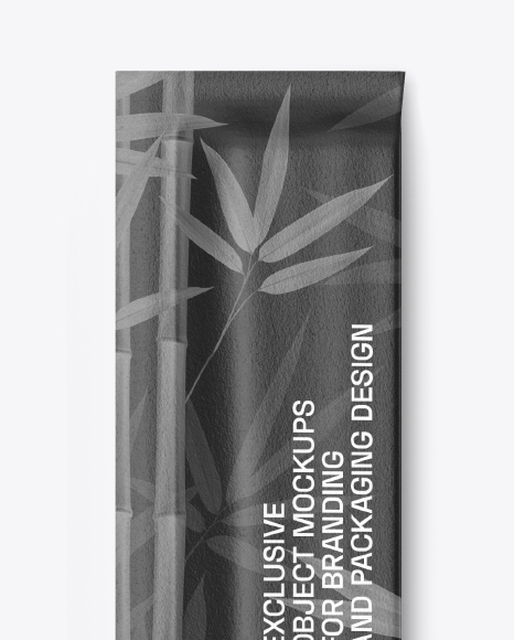 Plastic Chopsticks with Kraft Package Mockup