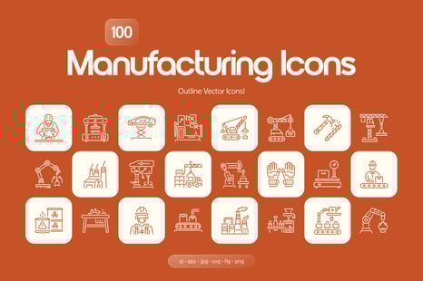 Manufacturing Icon Set