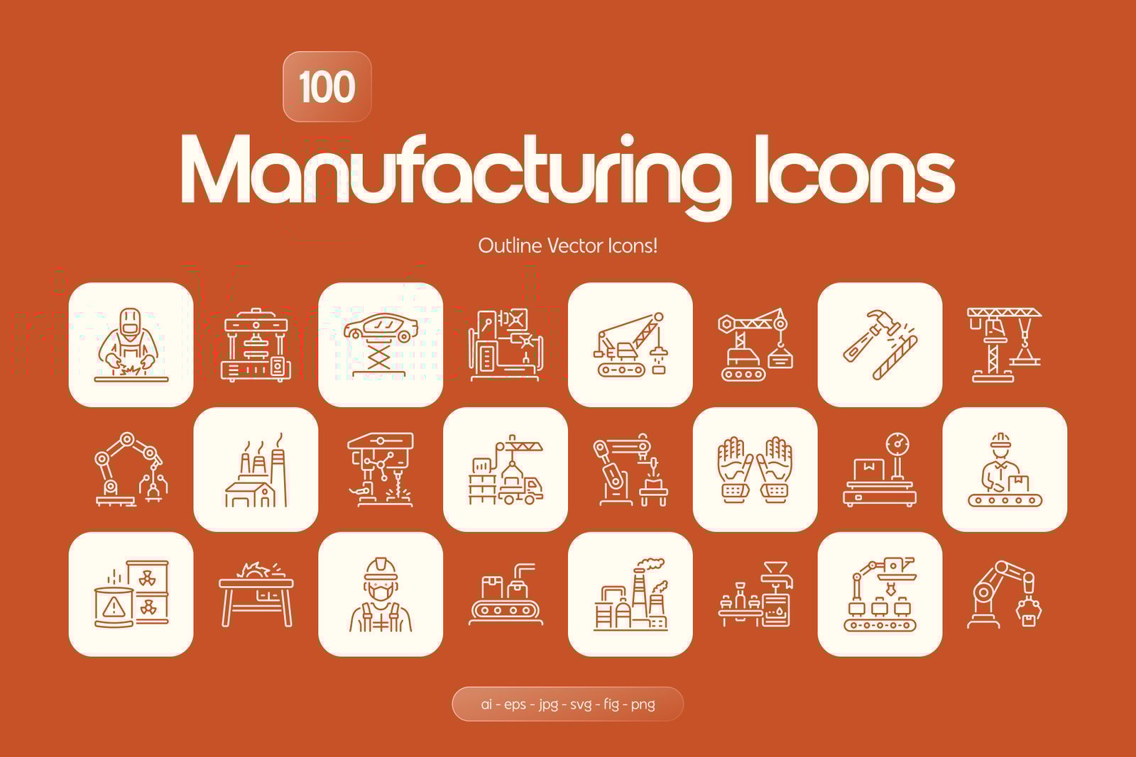 Manufacturing Icon Set
