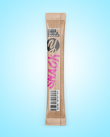 Kraft Stick Sachet Mockup